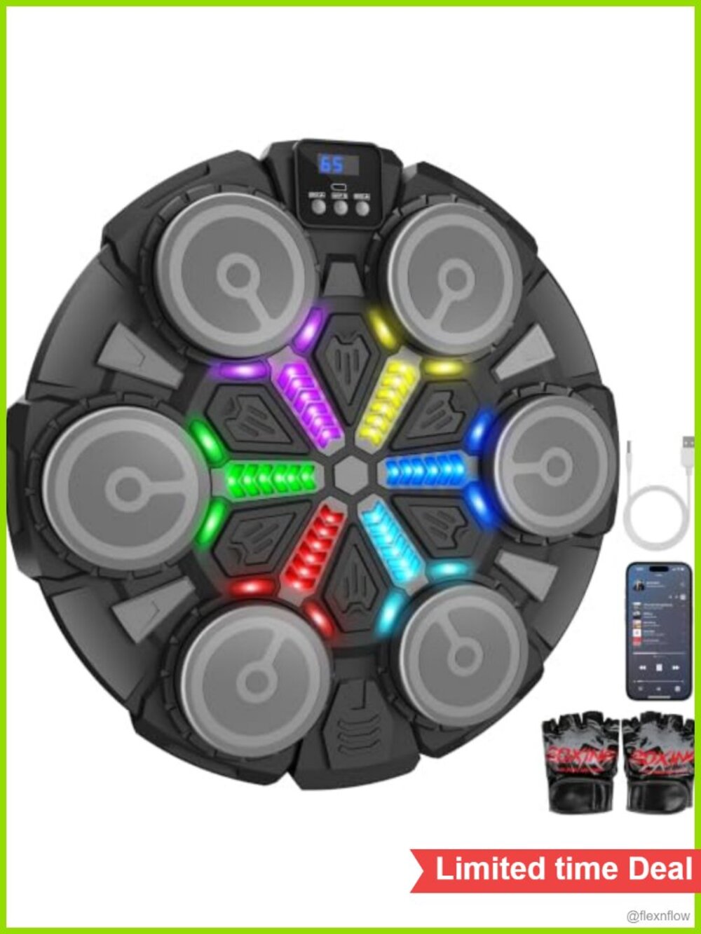Music Boxing Machine with Gloves Interactive Boxing Target for Kids